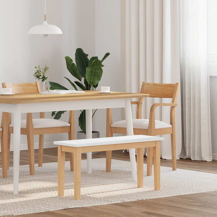 bænk 90 cm massivt gummitræ