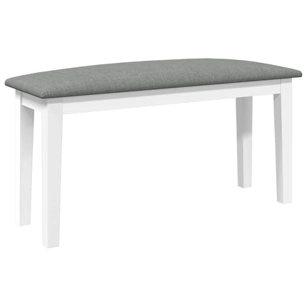 bænk 90 cm massivt gummitræ hvid