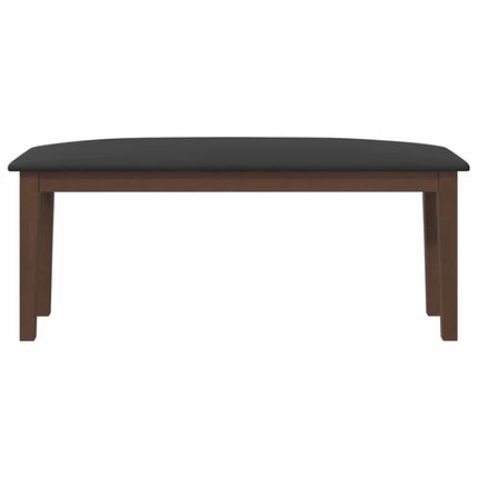 bænk 110 cm massivt gummitræ brun