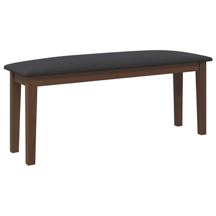 bænk 110 cm massivt gummitræ brun