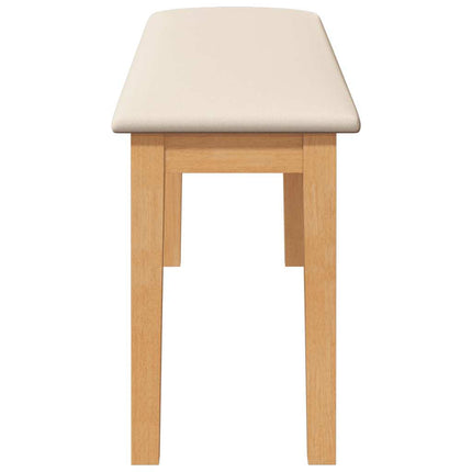 bænk 110 cm massivt gummitræ