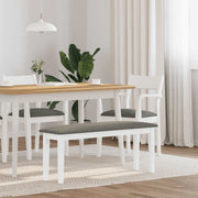 bænk 110 cm massivt gummitræ hvid