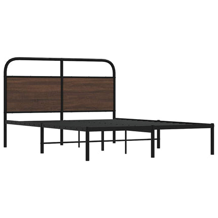 sengeramme 135x190 cm uden madras konstrueret træ brunt eg