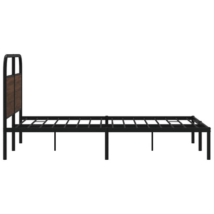 sengeramme 135x190 cm uden madras konstrueret træ brunt eg