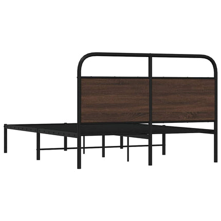 sengeramme 135x190 cm uden madras konstrueret træ brunt eg