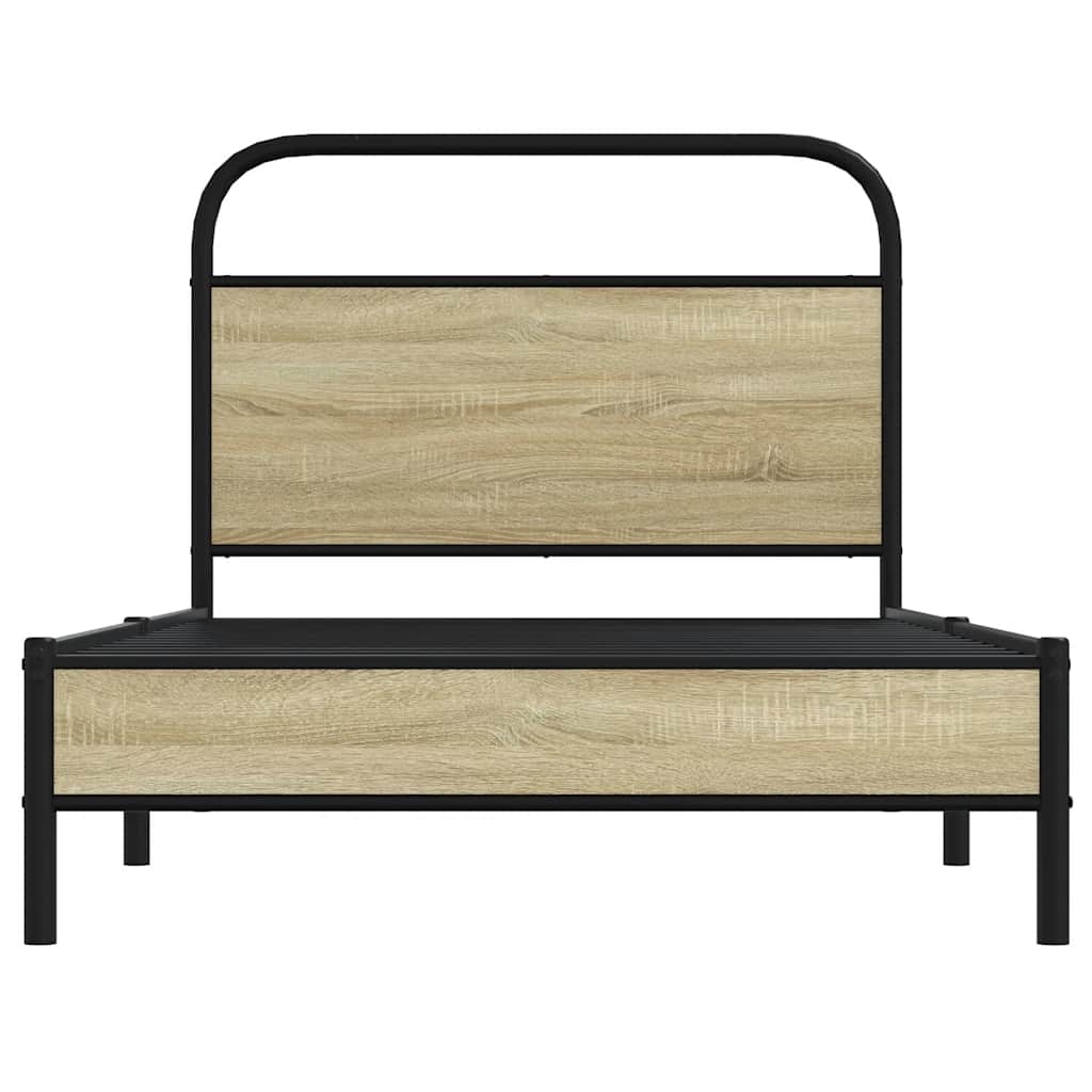 sengeramme 100x190 cm uden madras konstrueret træ sonoma-eg