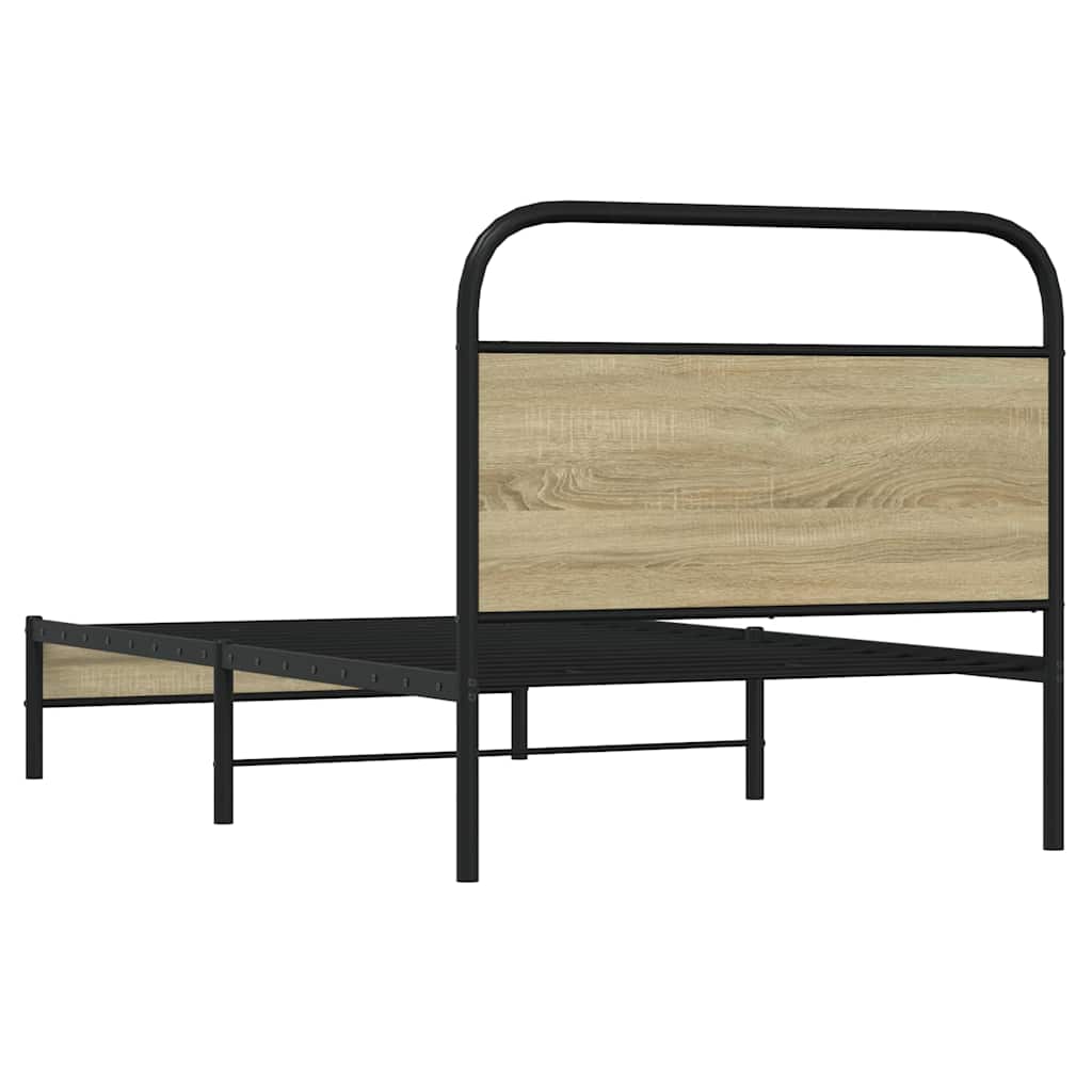 sengeramme 100x190 cm uden madras konstrueret træ sonoma-eg