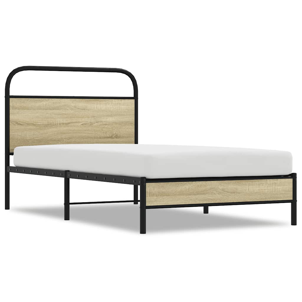 sengeramme 100x200 cm uden madras konstrueret træ sonoma-eg