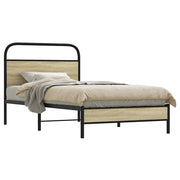 sengeramme 107x203 cm uden madras konstrueret træ sonoma-eg
