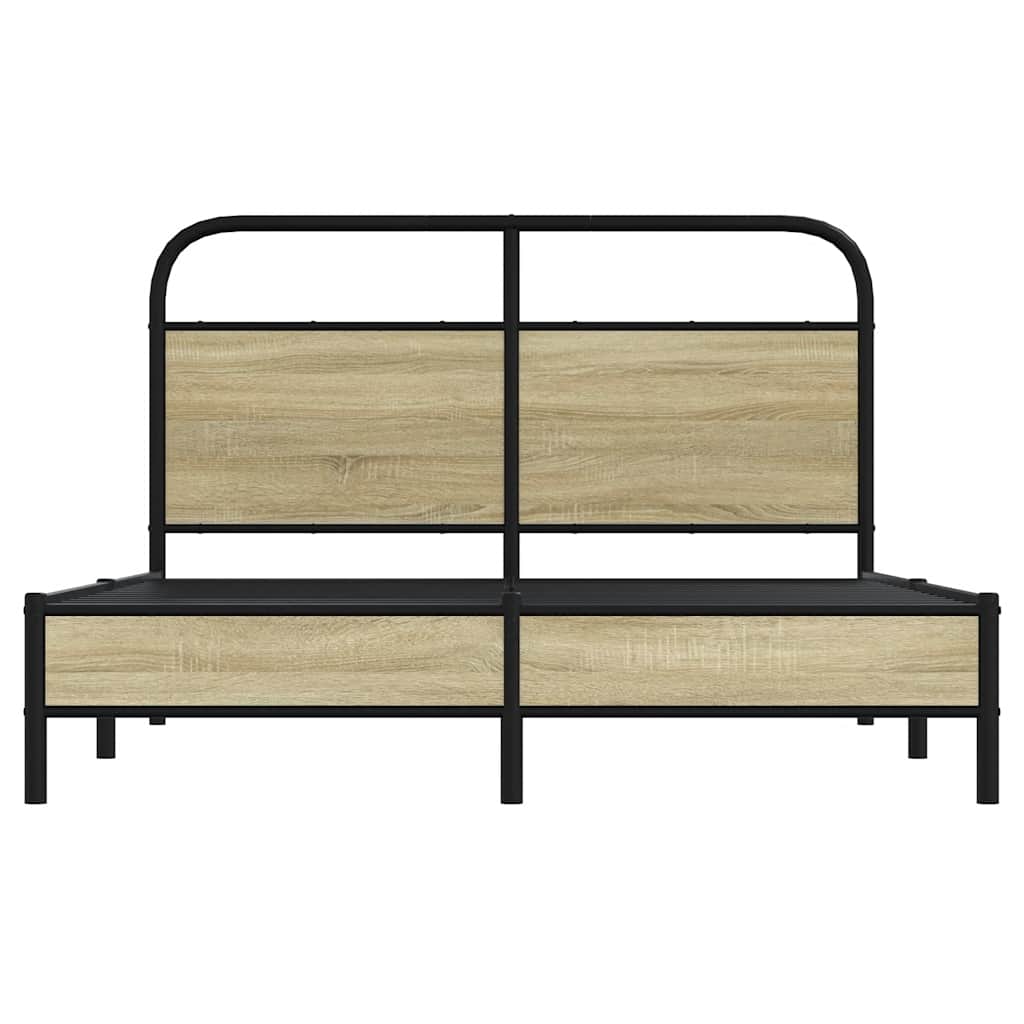 sengeramme 120x190 cm uden madras konstrueret træ sonoma-eg