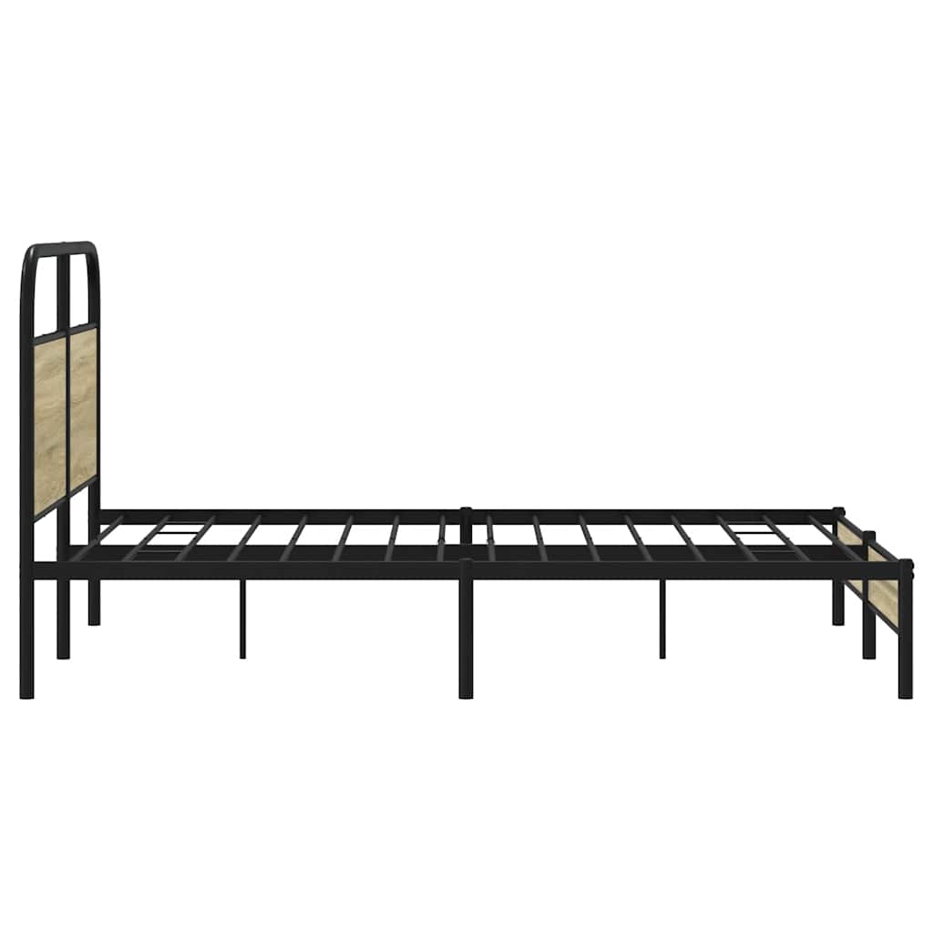 sengeramme 135x190 cm uden madras konstrueret træ sonoma-eg