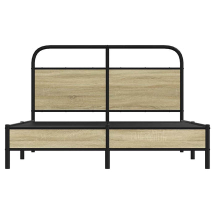 sengeramme 140x190 cm uden madras konstrueret træ sonoma-eg