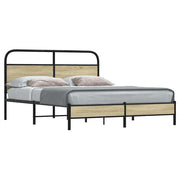sengeramme 150x200 cm uden madras konstrueret træ sonoma-eg