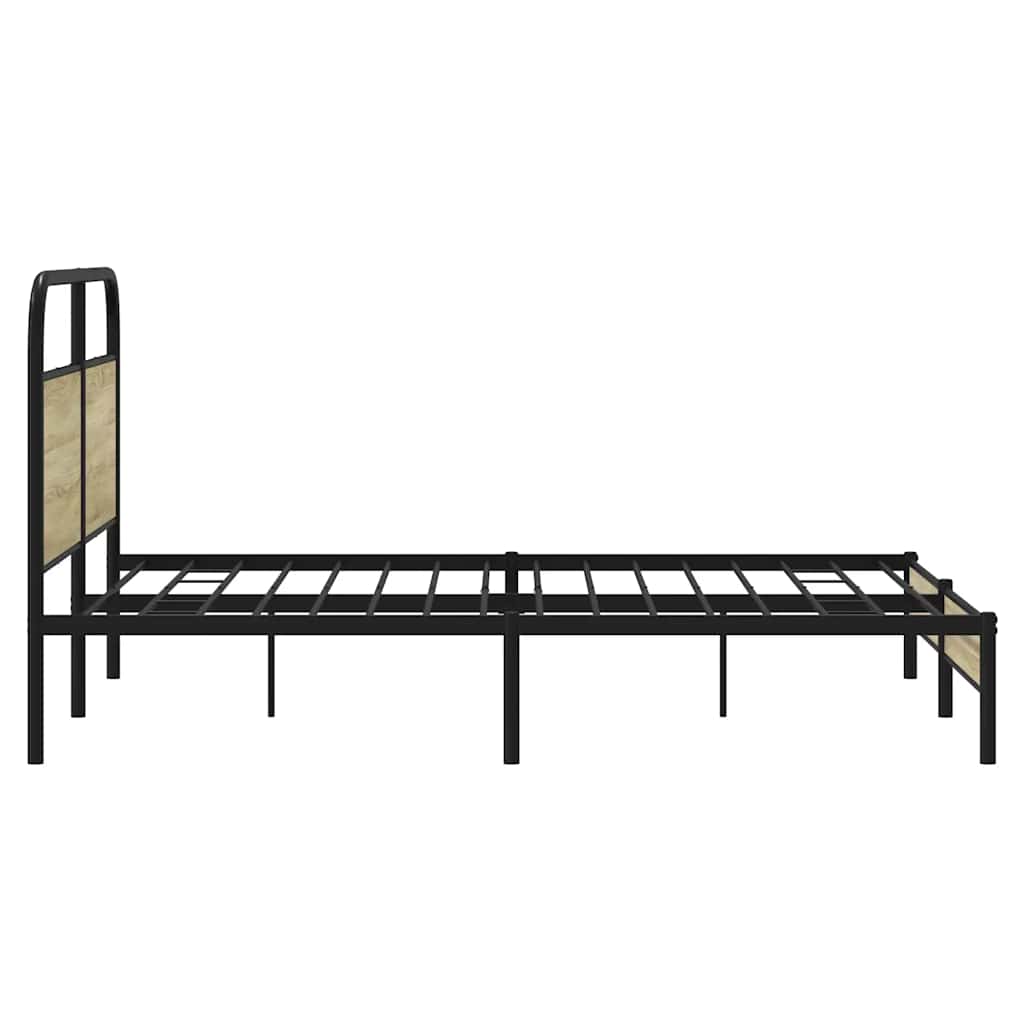 sengeramme 160x200 cm uden madras konstrueret træ sonoma-eg