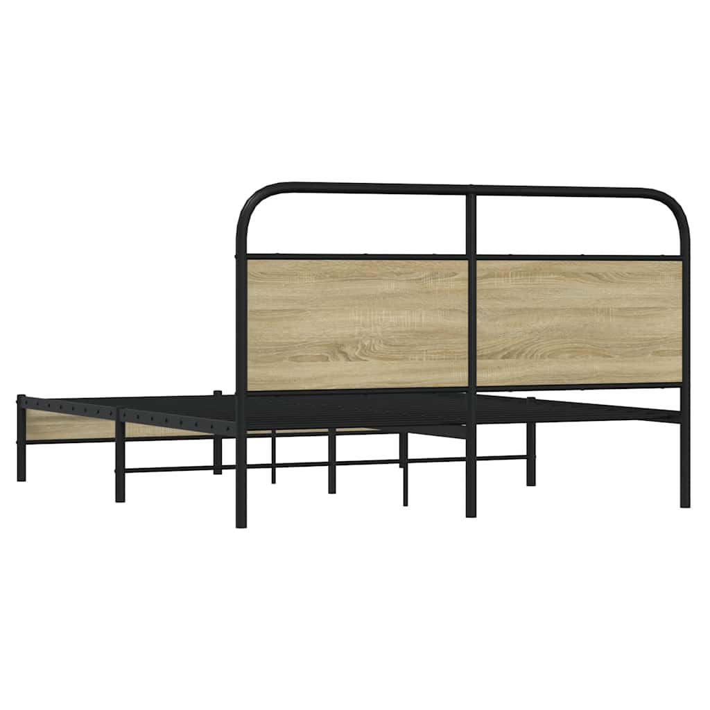 sengeramme 160x200 cm uden madras konstrueret træ sonoma-eg