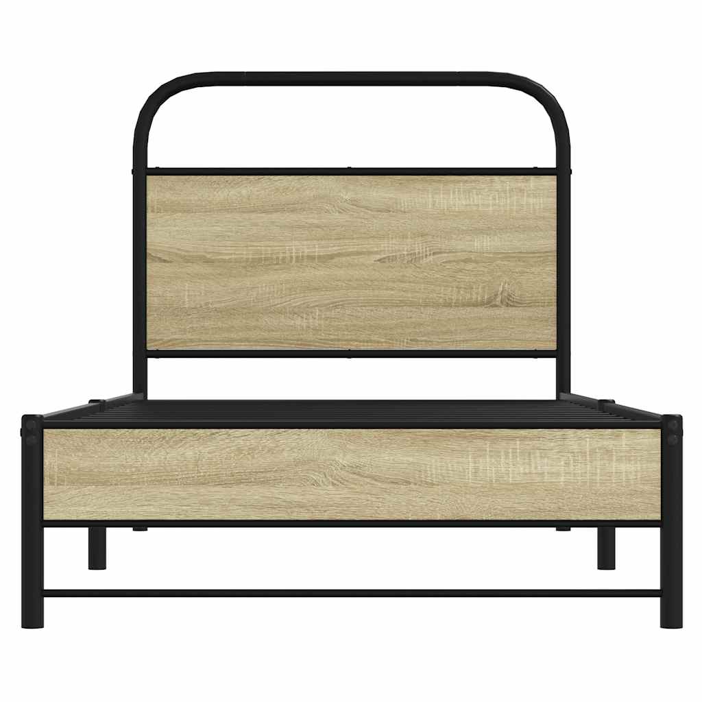sengeramme 80x200 cm uden madras konstrueret træ sonoma-eg