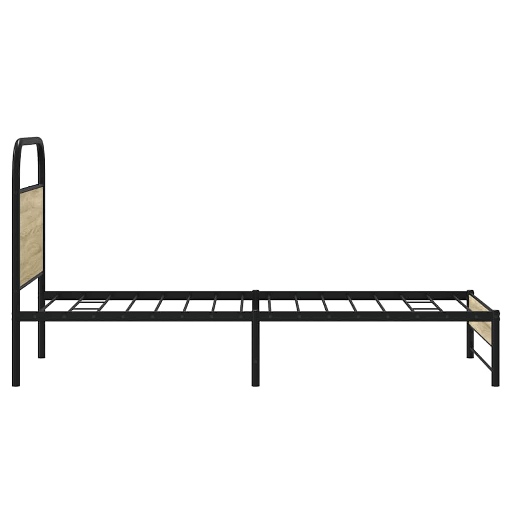 sengeramme 80x200 cm uden madras konstrueret træ sonoma-eg