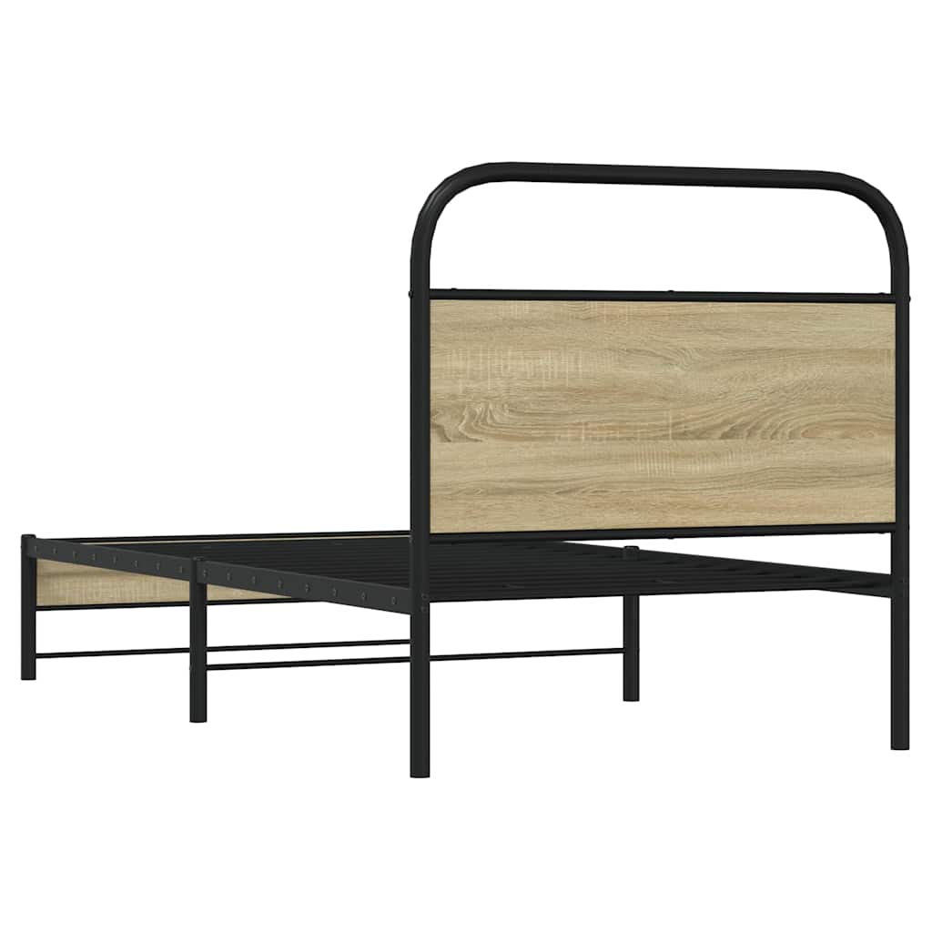 sengeramme 80x200 cm uden madras konstrueret træ sonoma-eg