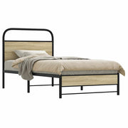 sengeramme 80x200 cm uden madras konstrueret træ sonoma-eg