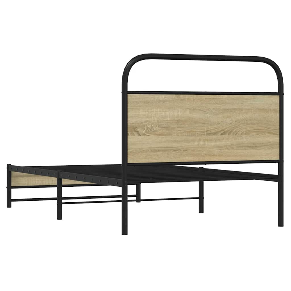 sengeramme 90x200 cm uden madras konstrueret træ sonoma-eg