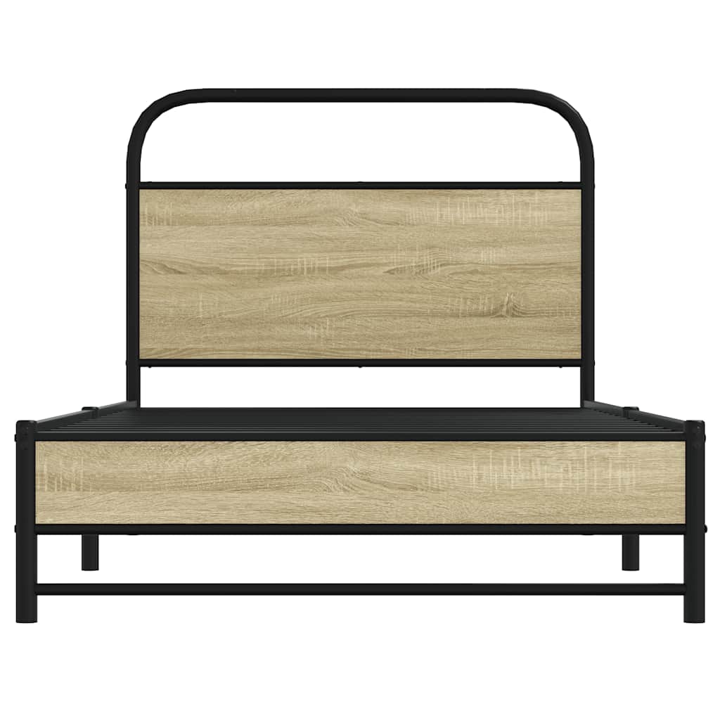 sengeramme 107x203 cm uden madras konstrueret træ sonoma-eg