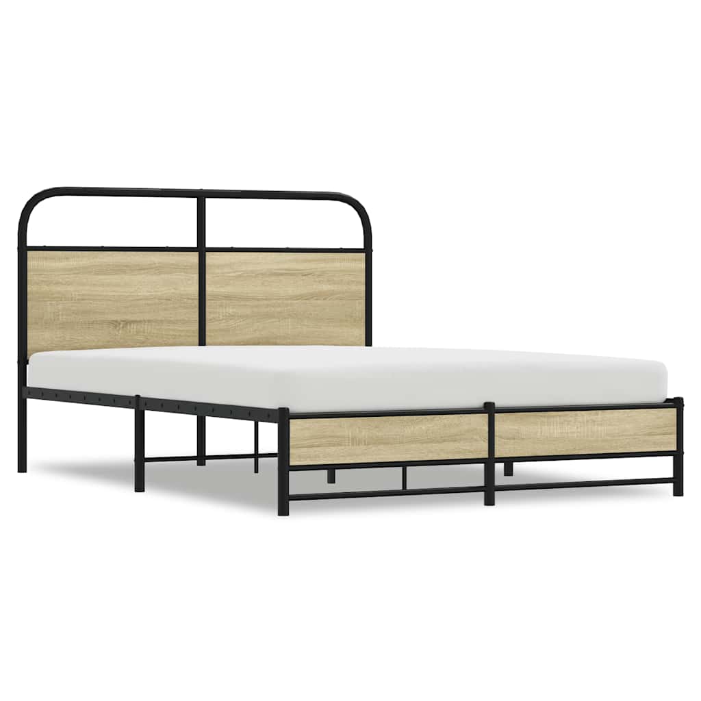 sengeramme 120x190 cm uden madras konstrueret træ sonoma-eg
