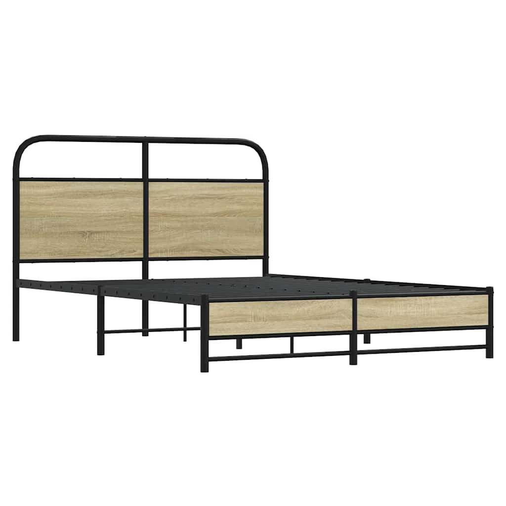 sengeramme 120x190 cm uden madras konstrueret træ sonoma-eg
