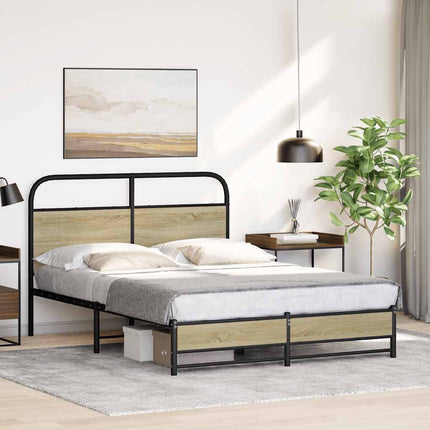 sengeramme 120x190 cm uden madras konstrueret træ sonoma-eg
