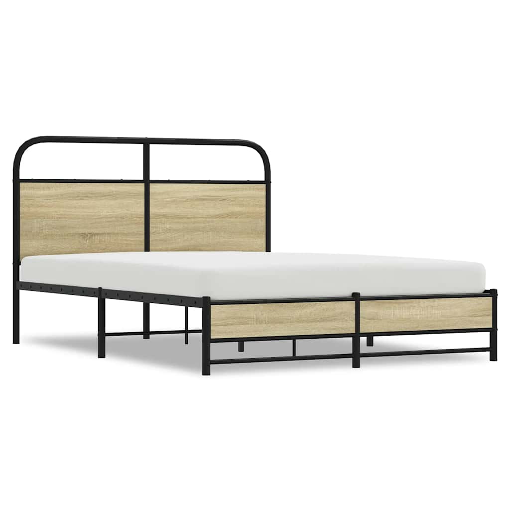 sengeramme 120x200 cm uden madras konstrueret træ sonoma-eg