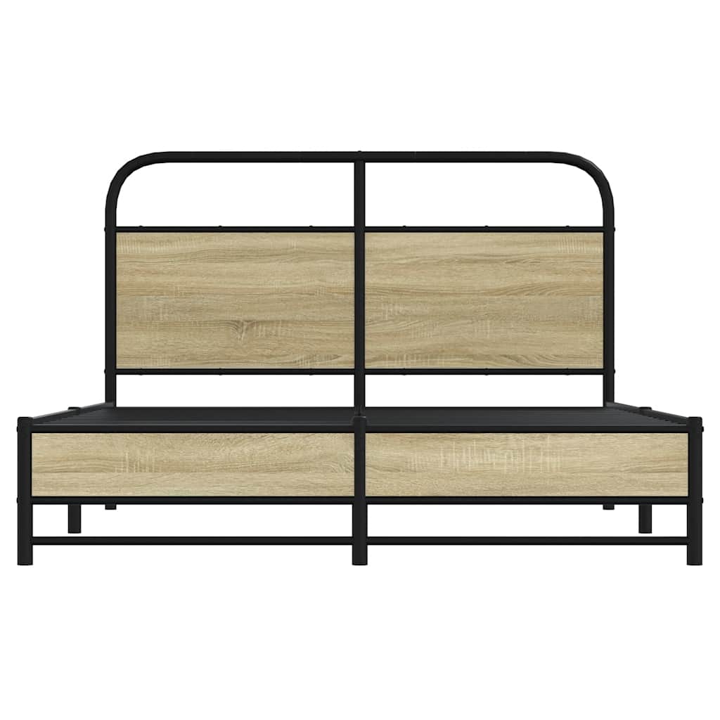 sengeramme 120x200 cm uden madras konstrueret træ sonoma-eg
