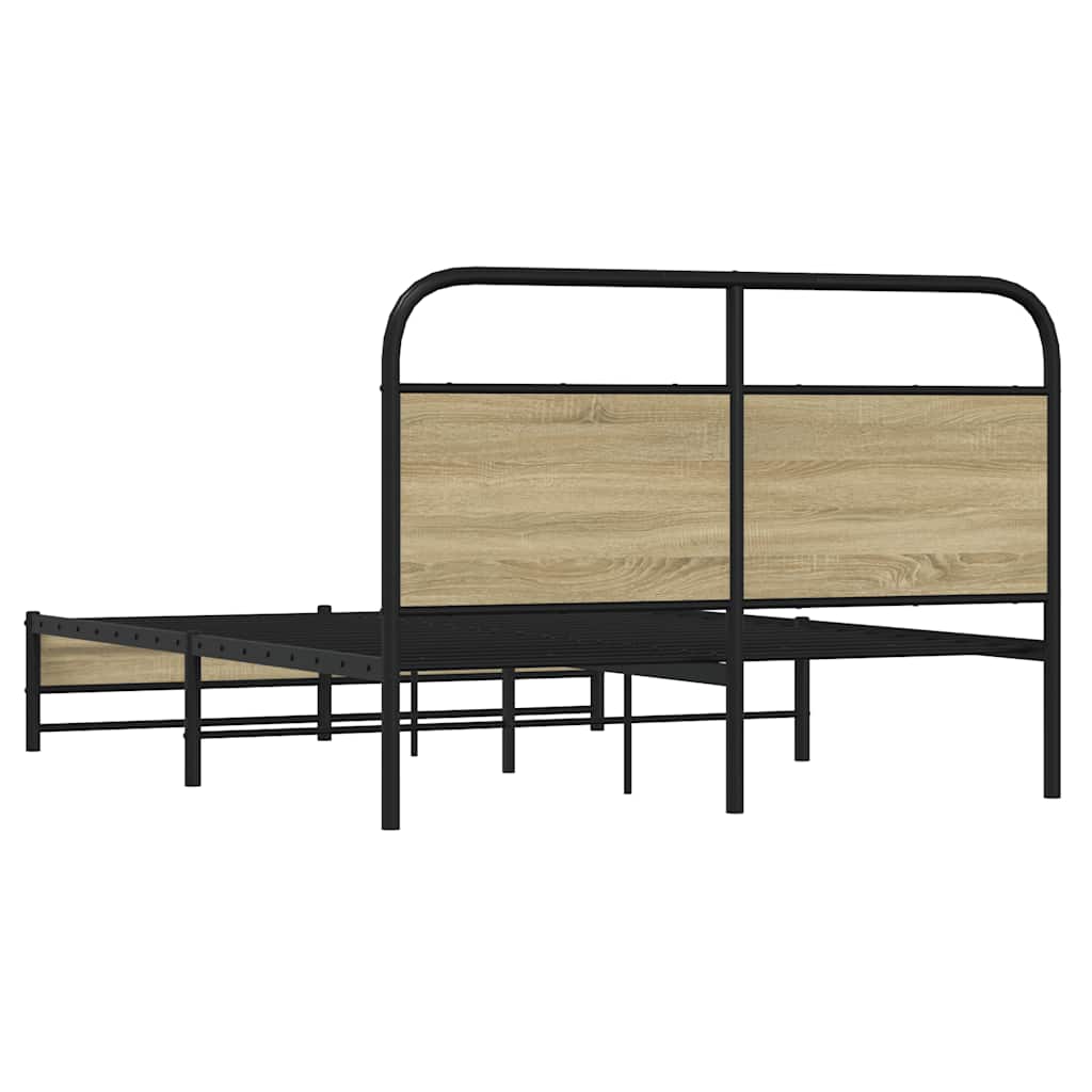 sengeramme 120x200 cm uden madras konstrueret træ sonoma-eg