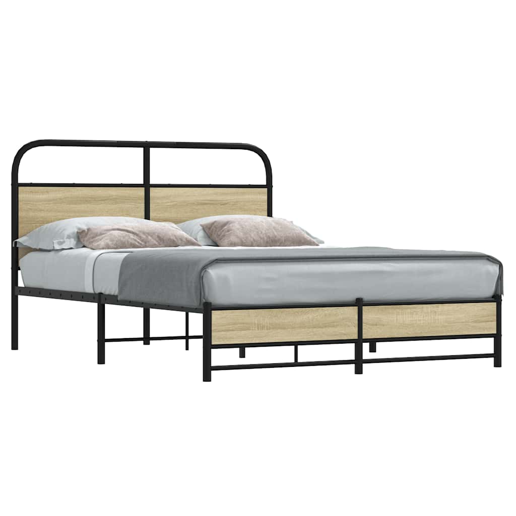 sengeramme 120x200 cm uden madras konstrueret træ sonoma-eg