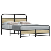 sengeramme 140x190 cm uden madras konstrueret træ sonoma-eg