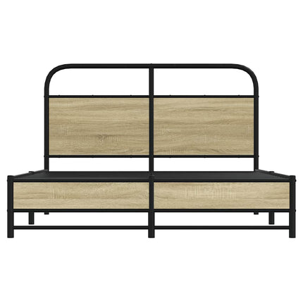 sengeramme 140x200 cm uden madras konstrueret træ sonoma-eg