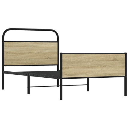 sengeramme 90x190 cm uden madras konstrueret træ sonoma-eg