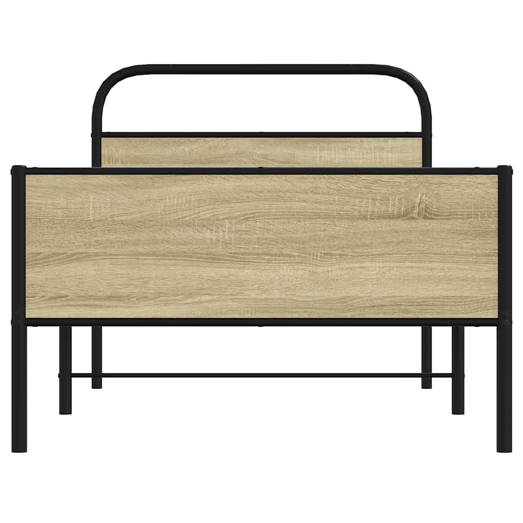 sengeramme 100x200 cm uden madras konstrueret træ sonoma-eg
