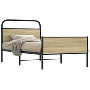 sengeramme 100x200 cm uden madras konstrueret træ sonoma-eg