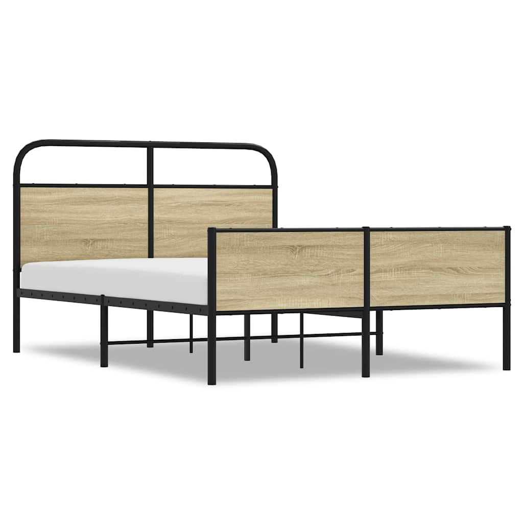 sengeramme 120x200 cm uden madras konstrueret træ sonoma-eg