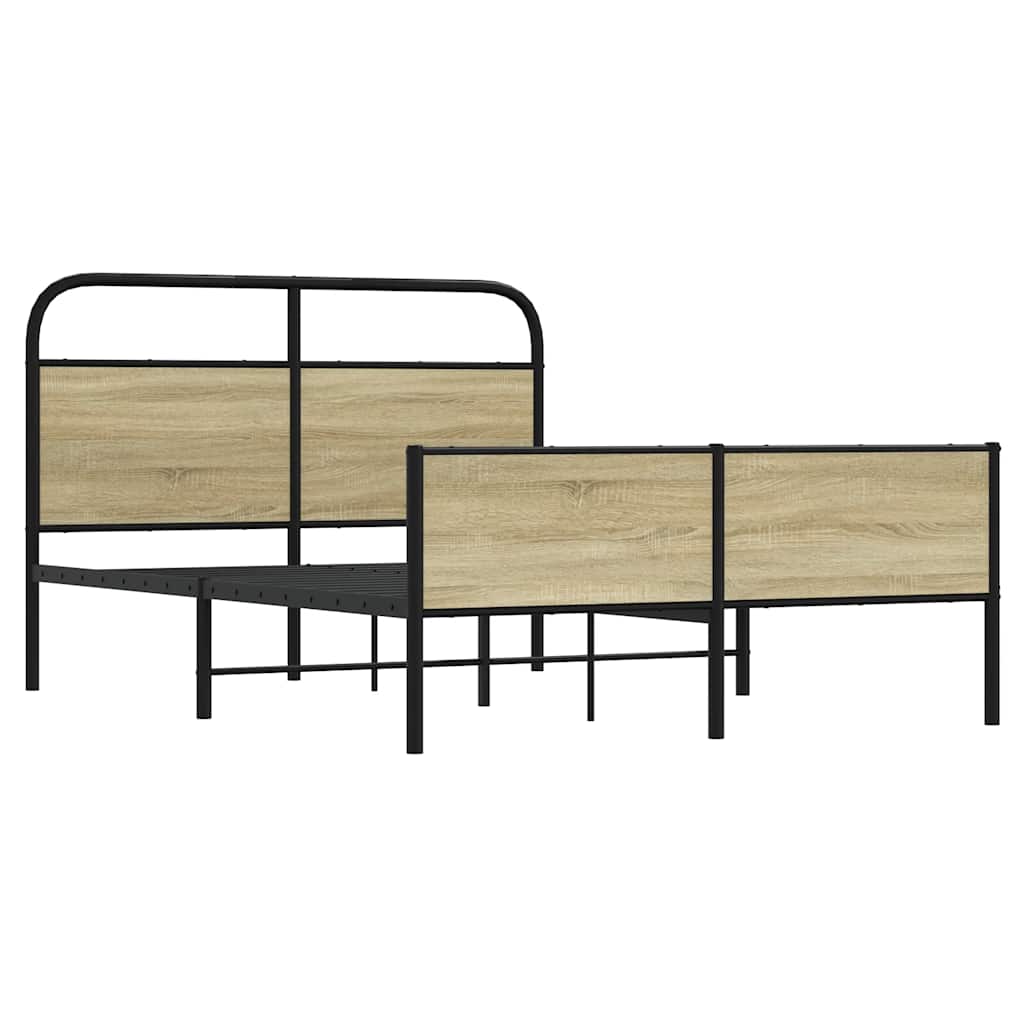 sengeramme 120x200 cm uden madras konstrueret træ sonoma-eg
