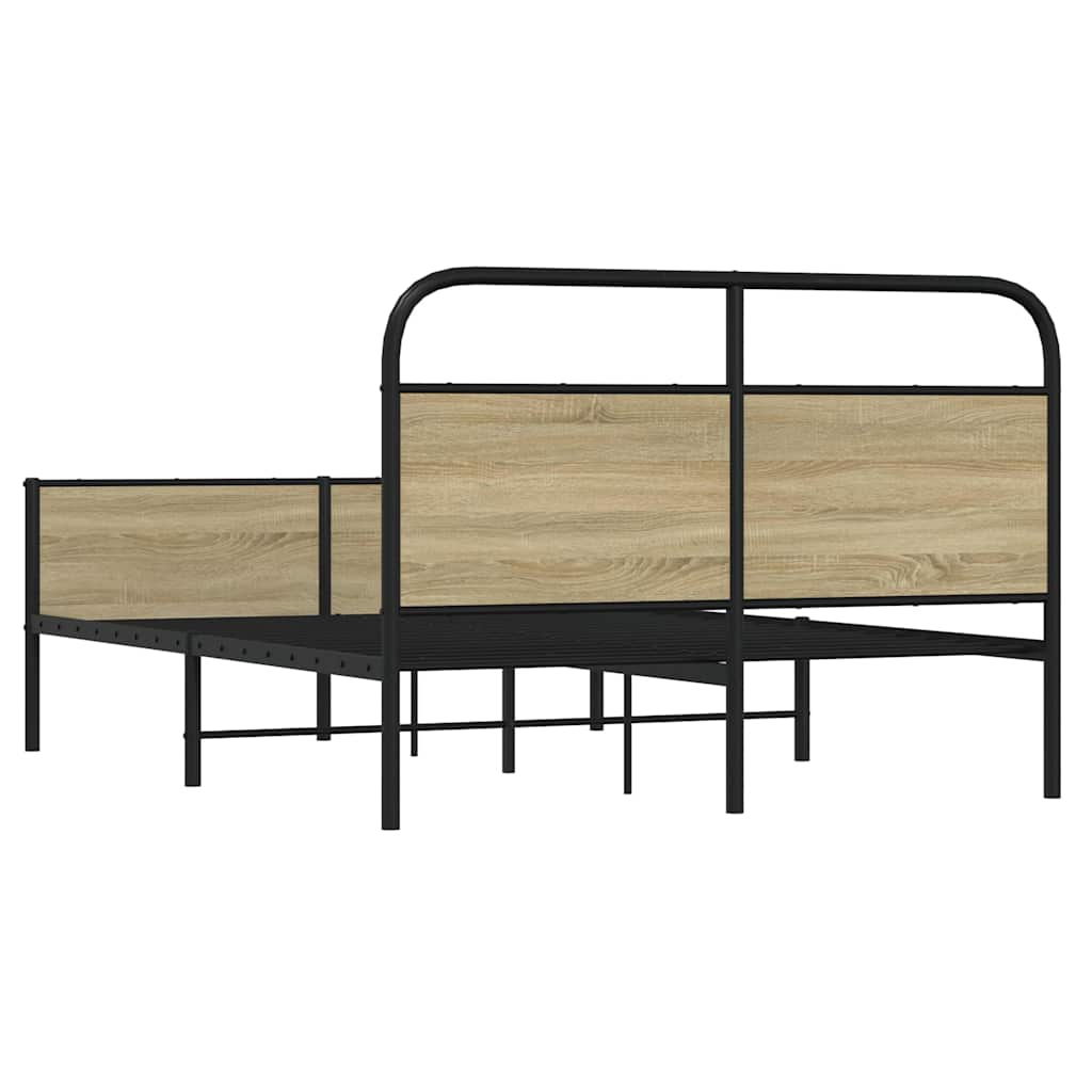 sengeramme 120x200 cm uden madras konstrueret træ sonoma-eg
