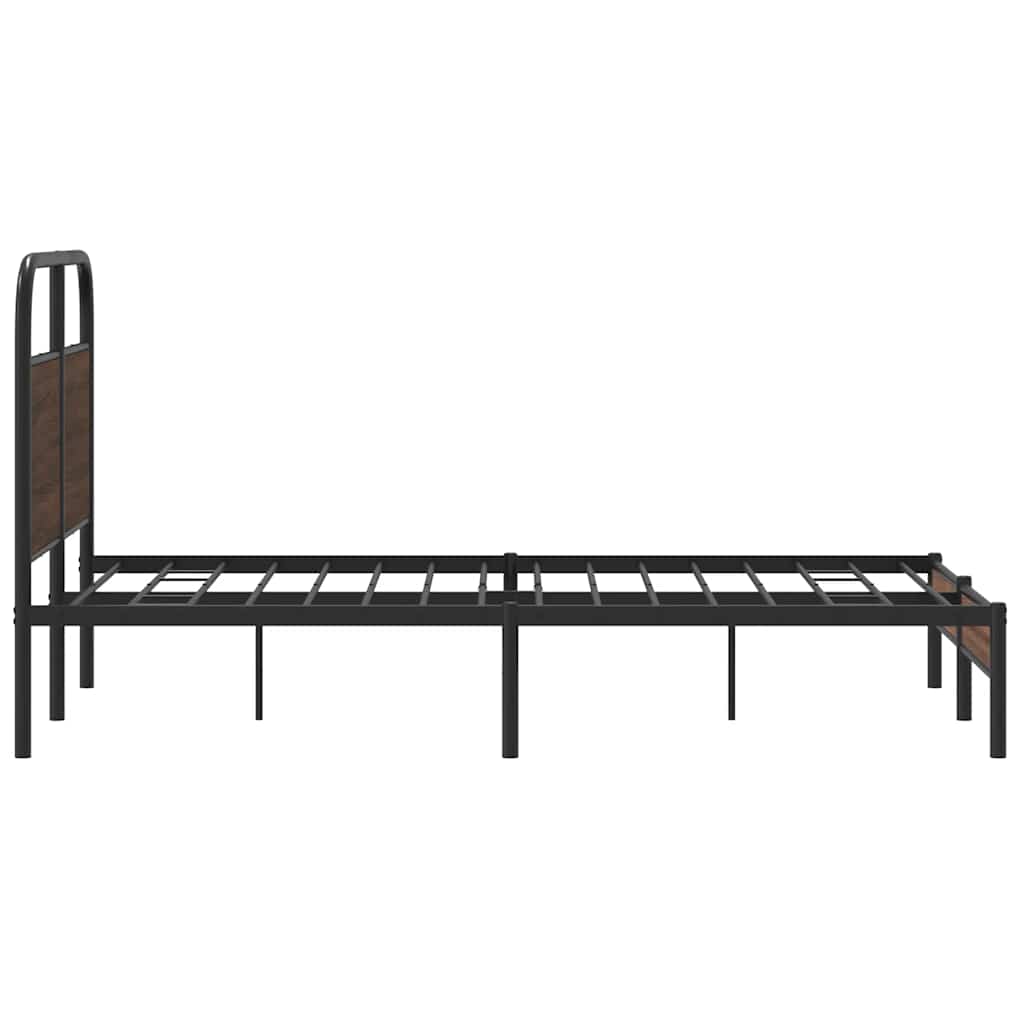 sengeramme 120x200 cm uden madras konstrueret træ brunt eg