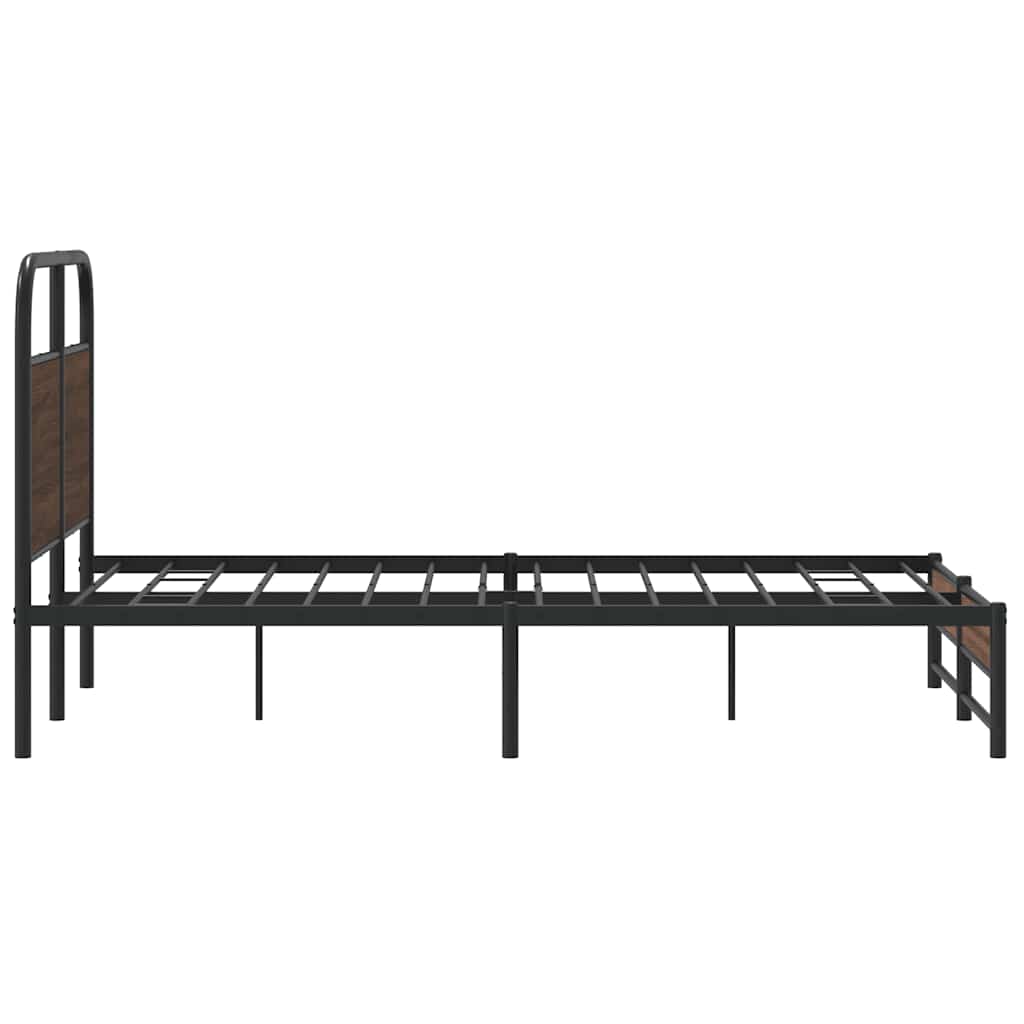 sengeramme 120x200 cm uden madras konstrueret træ brunt eg