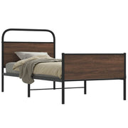 sengeramme 100x190 cm uden madras konstrueret træ brunt eg