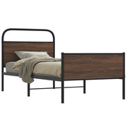 sengeramme 107x203 cm uden madras konstrueret træ brunt eg