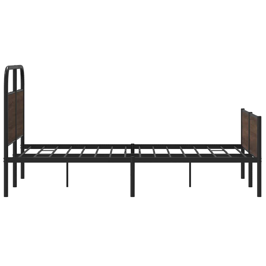 sengeramme 120x200 cm uden madras konstrueret træ brunt eg