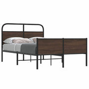 sengeramme 120x200 cm uden madras konstrueret træ brunt eg
