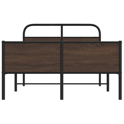 sengeramme 140x190 cm uden madras konstrueret træ brunt eg