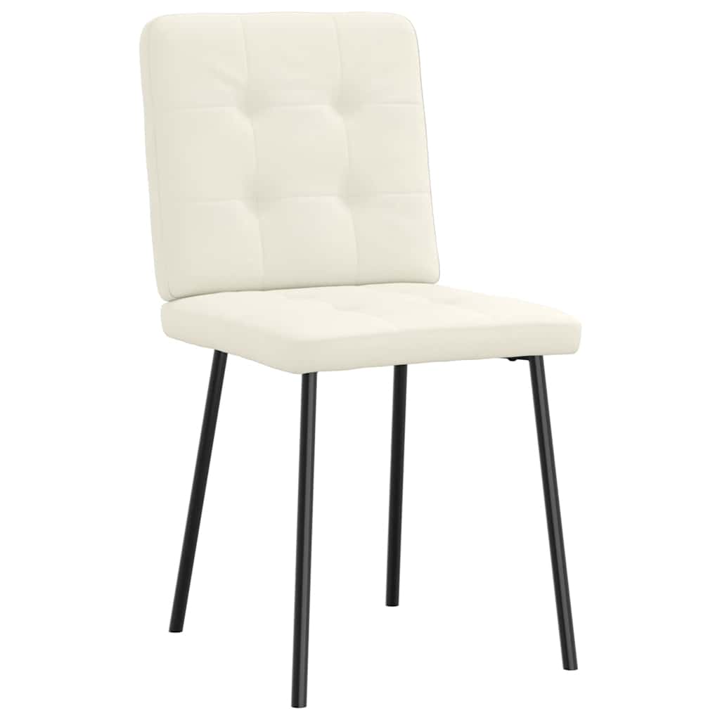 spisebordsstole 4 stk. velour cremefarvet