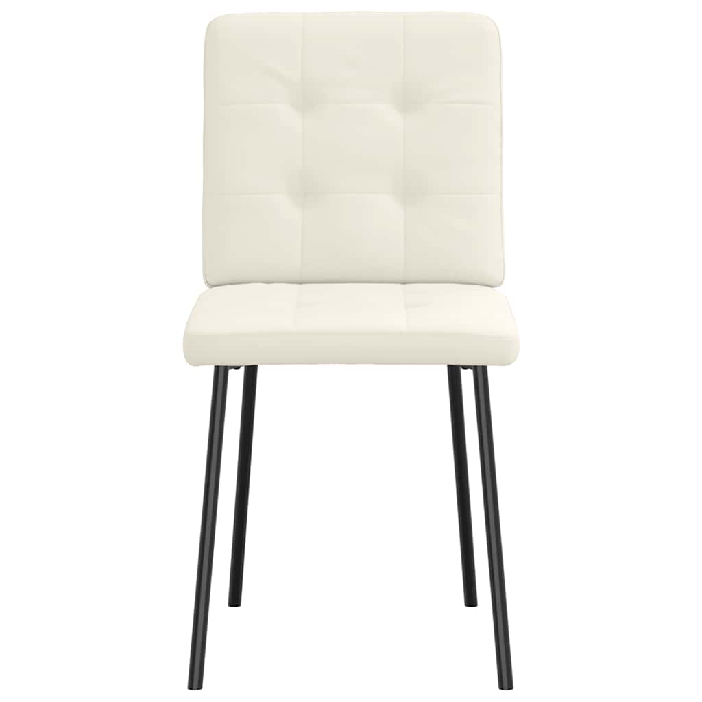 spisebordsstole 4 stk. velour cremefarvet