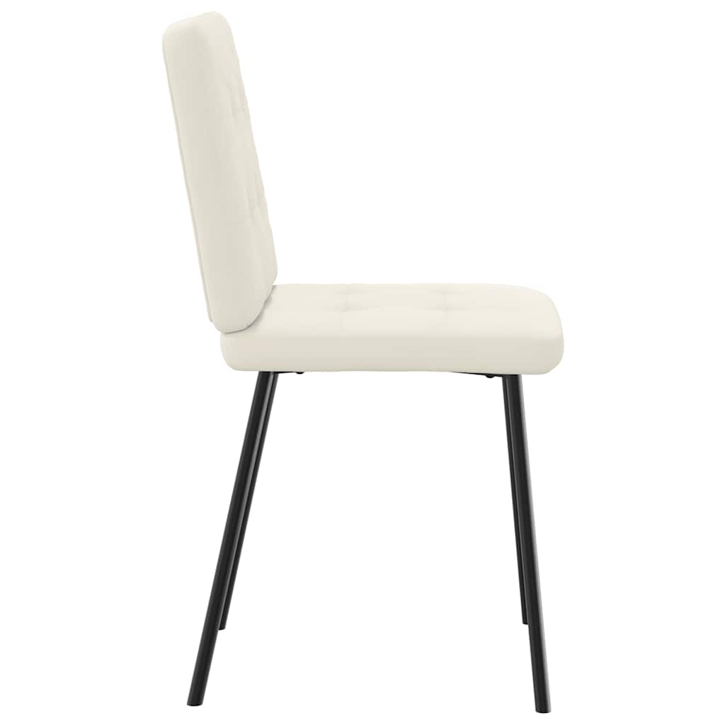 spisebordsstole 4 stk. velour cremefarvet